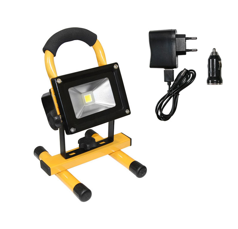 ΠΡΟΒΟΛΕΑΣ LED ΦΟΡΗΤΟΣ ΕΠΑΝΑΦΟΡΤΖ.10W 12V-230V 4000K