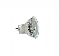 LED SMD MR11 ΓΥΑΛΙΝΟ 2W 12VAC/DC 105° ΨΥΧΡΟ