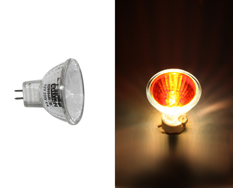 ΛΑΜΠΑ DICHROIC PAR11 12V 20W 38' ΚΟΚΚΙΝΗ