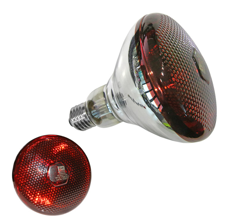 ΛΑΜΠΑ ΣΚΛΗΡΑΣ ΥΑΛΟΥ R115 ΘΕΡΜΑΝΣΕΩΣ E27 175W 240V ΚΟΚΚΙΝΗ